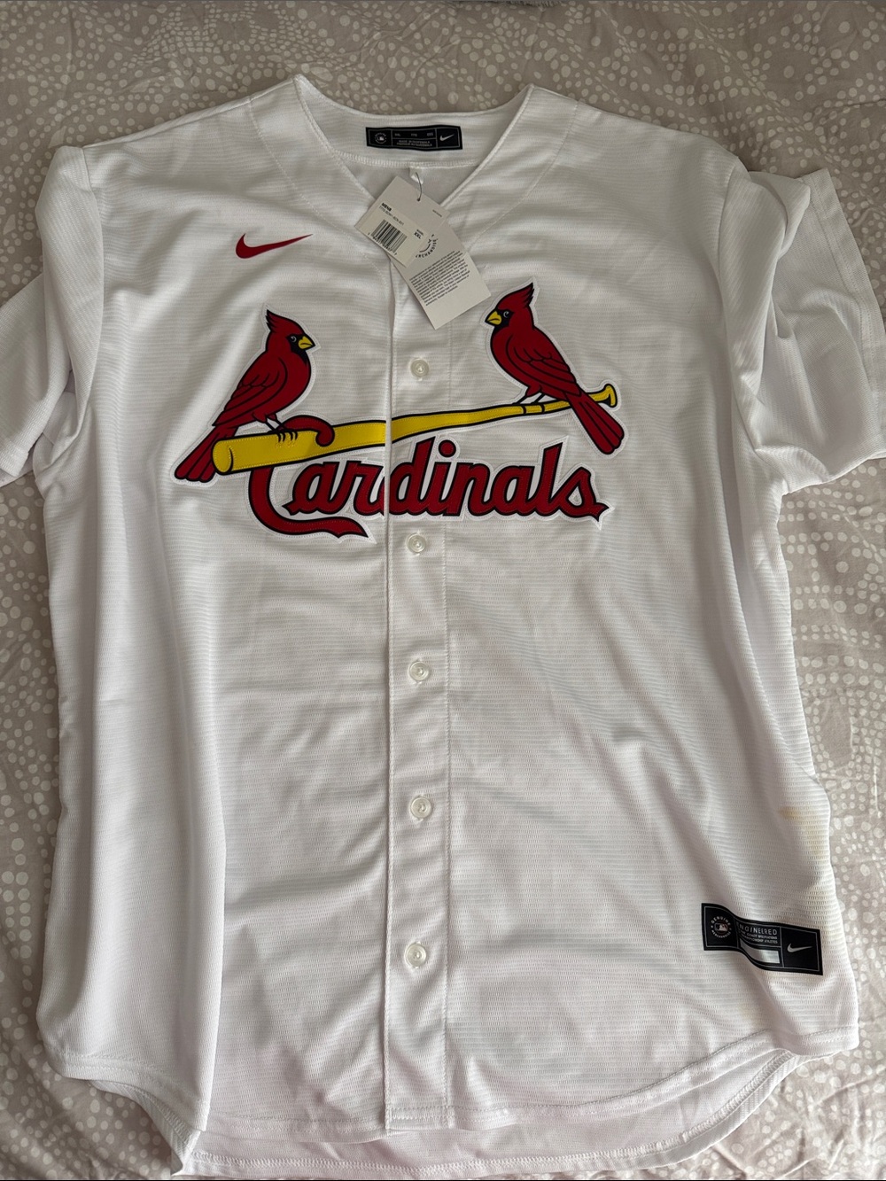 Nike White & Red St. Louis Cardinals Baseball Jersey
